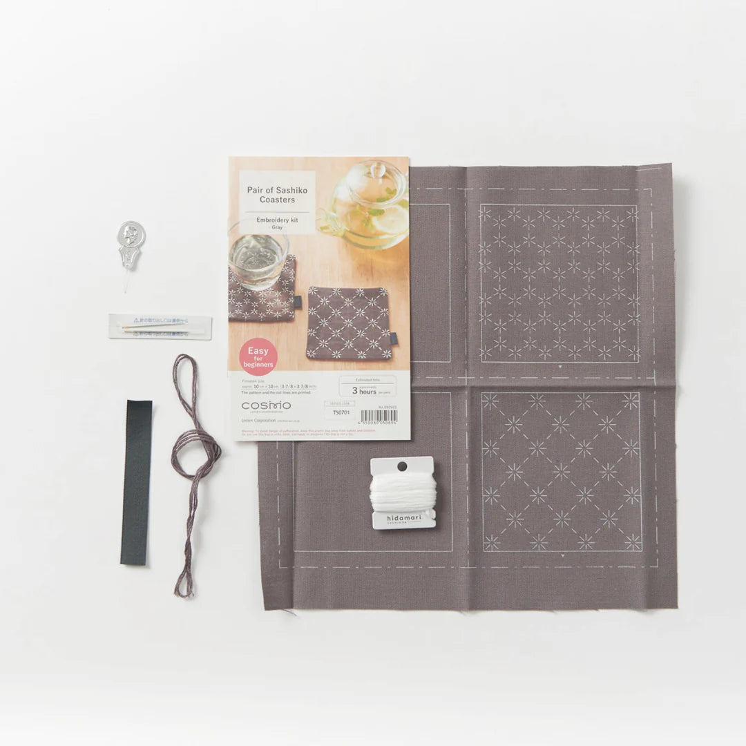 Cosmos Hidamari Sashiko Coasters Kit