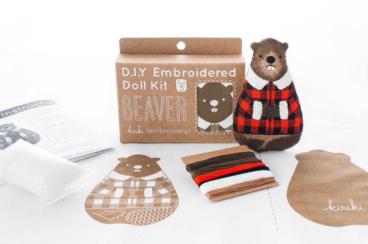 Kiriki Beaver Embroidery Kit