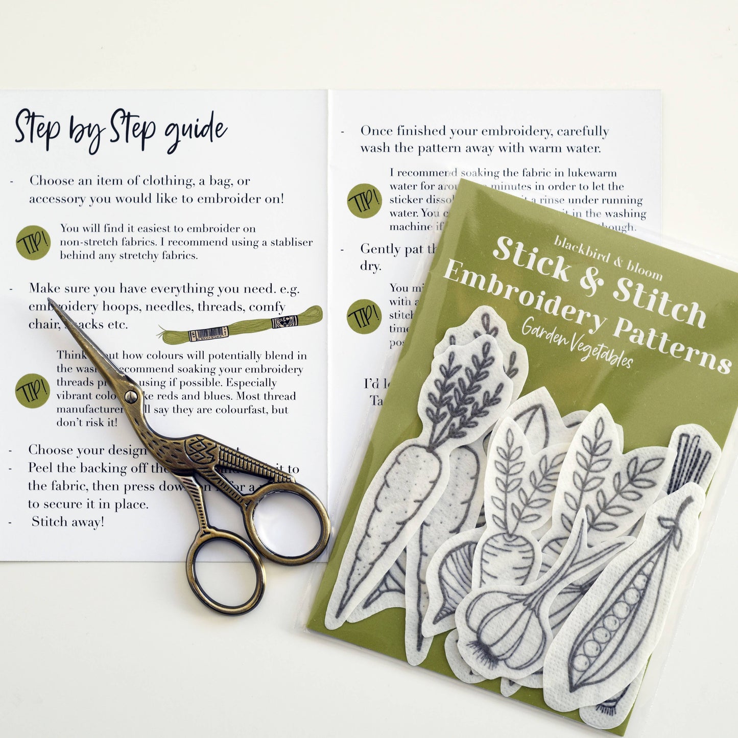 Blackbird & Bloom Stick & Stitch Garden Vegetables