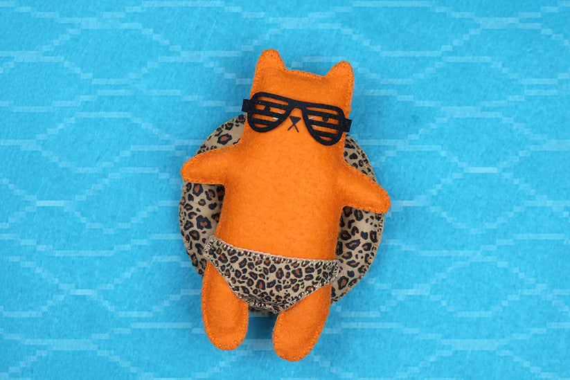 Kiriki Press Leopard Cat Felt Doll Kit