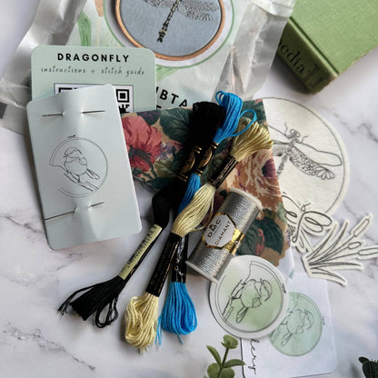 Nest Embirdery Olive Clubtail Dragonfly Mini Kit