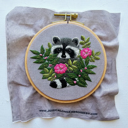 Jessica Long Raccoon Embroidery Kit