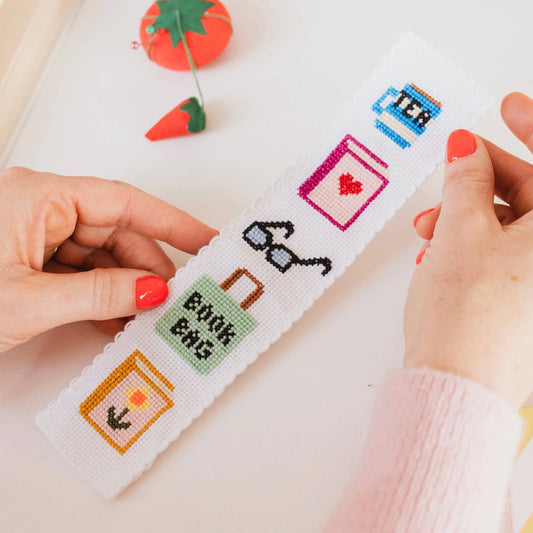 Cotton Clara Bookish Counted Cross Stitch Bookmark Kit