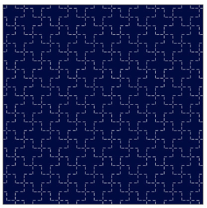 Cosmo Cotton/Linen Sashiko Fabric - Cross Tether