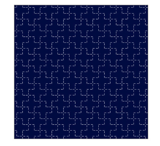 Cosmo Cotton/Linen Sashiko Fabric - Cross Tether