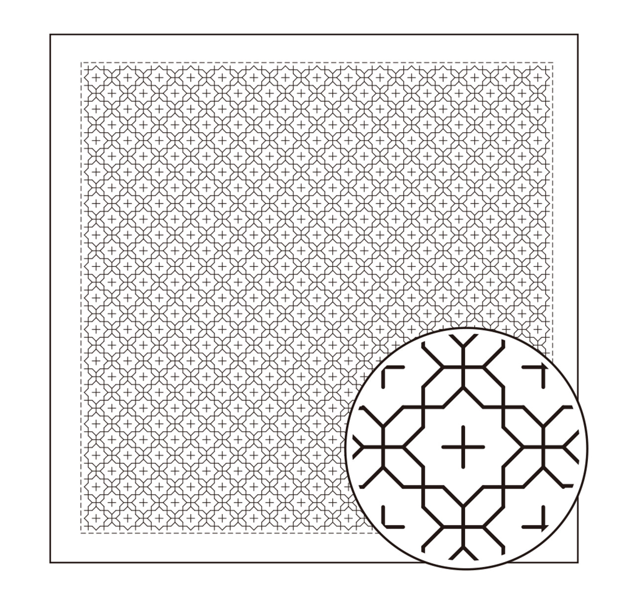 Olympus Sashiko Sampler - Cross Flower Pattern