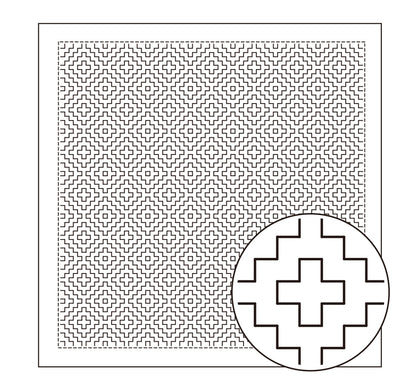 Olympus Sashiko Sampler - Persimmon Flower Pattern