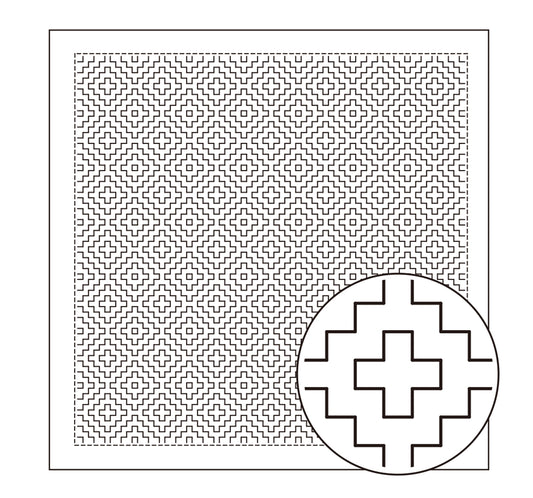Olympus Sashiko Sampler - Persimmon Flower Pattern