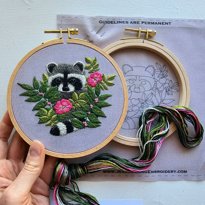 Jessica Long Raccoon Embroidery Kit