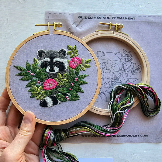 Jessica Long Raccoon Embroidery Kit