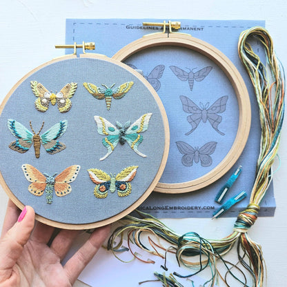 Jessica Long Moth Sampler Embroidery Kit