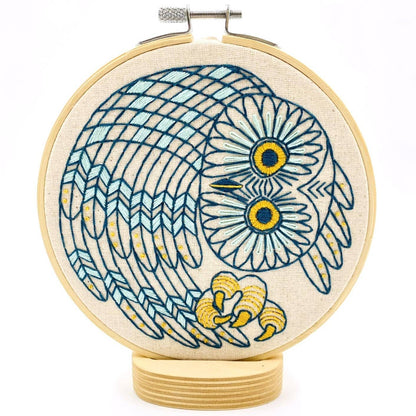 Hook, Line & Tinker Saw Whet Owl Embroidery Kit