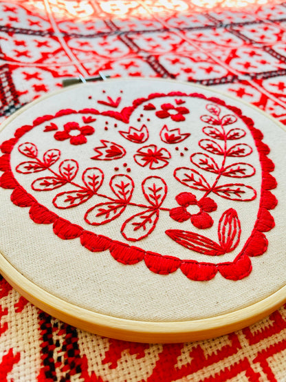 Hook, Line & Tinker Nordic Heart Embroidery Kit