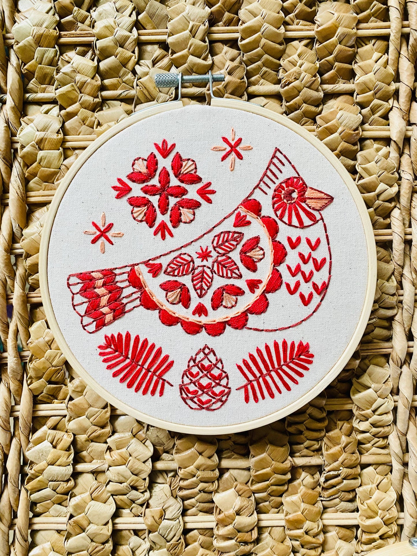 Hook, Line & Tinker Cardinal Embroidery Kit