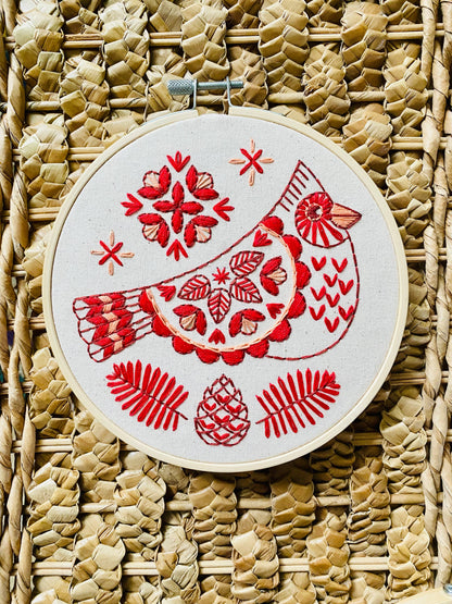 Hook, Line & Tinker Cardinal Embroidery Kit