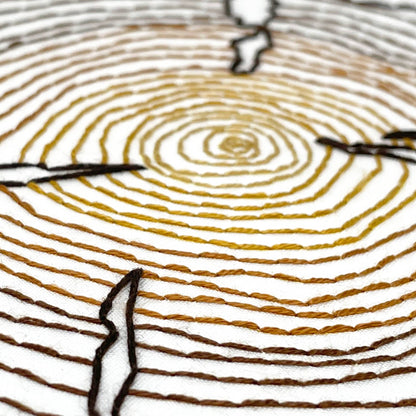 Embroidery and Sage Tree Rings Embroidery Kit