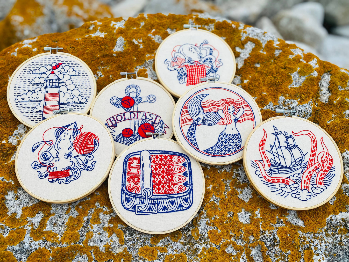 Hook, Line & Tinker Octopus Knitting Embroidery Kit