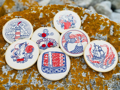 Hook, Line & Tinker Octopus Knitting Embroidery Kit