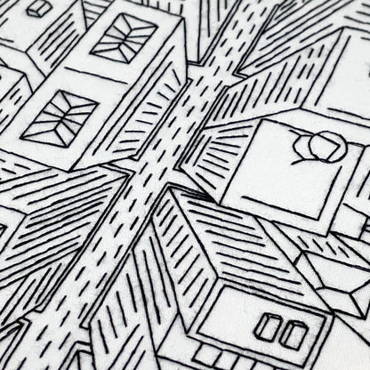 Embroidery and Sage Bird's Eye View NYC Embroidery Kit