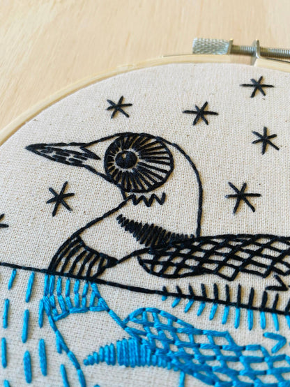 Hook, Line & Tinker Loon Embroidery Kit