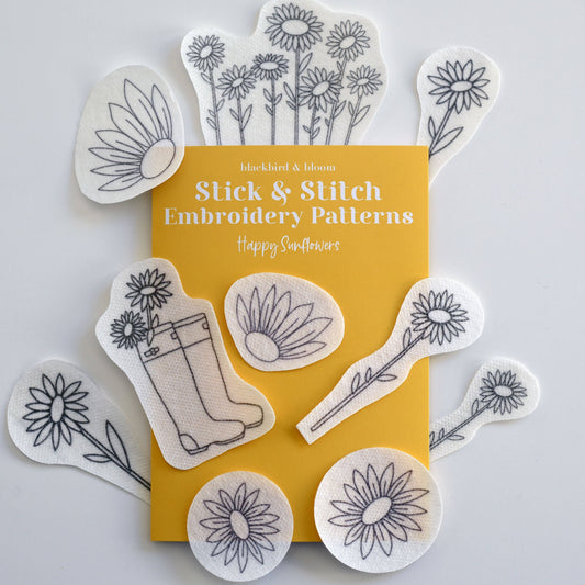 Blackbird & Bloom Stick & Stitch Happy Sunflowers