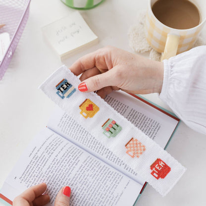 Cotton Clara Tea/Mugs Cross Stitch Bookmark Kit