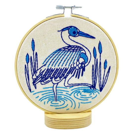 Hook, Line & Tinker Blue Heron Embroidery Kit