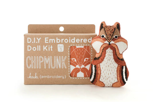 Kiriki Press Chipmunk Embroidery Kit