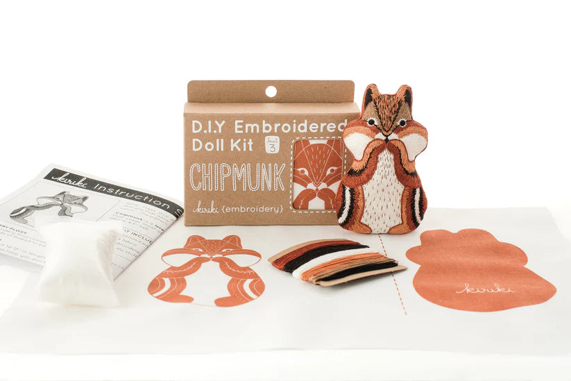 Kiriki Press Chipmunk Embroidery Kit