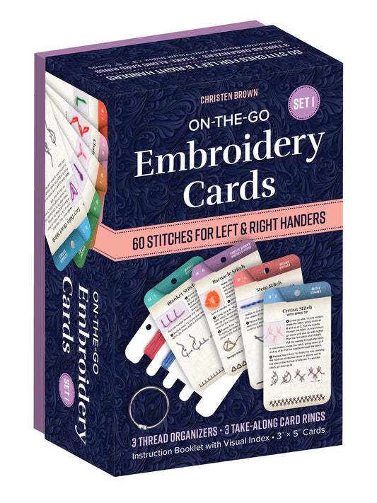 Box of 60 embroidery cards for left and right handers. 