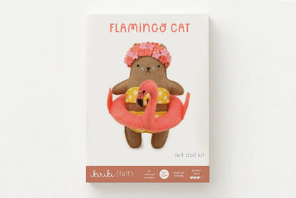 Kiriki Press Flamingo Cat Felt Doll Kit