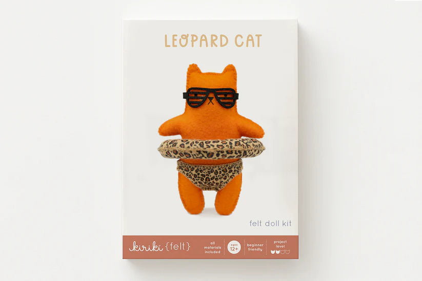 Kiriki Press Leopard Cat Felt Doll Kit