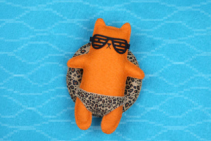 Kiriki Press Leopard Cat Felt Doll Kit