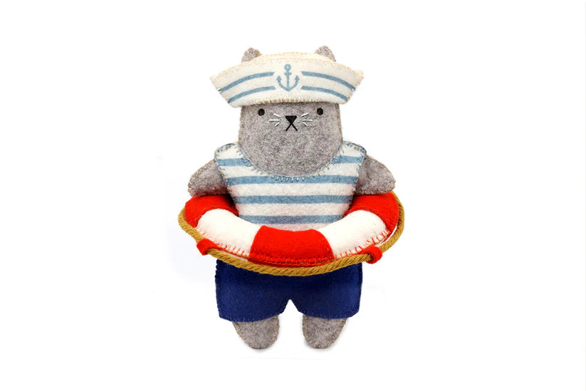 Kiriki Press Sailor Cat Felt Doll Kit