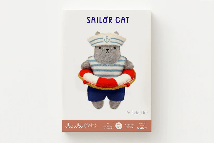 Kiriki Press Sailor Cat Felt Doll Kit