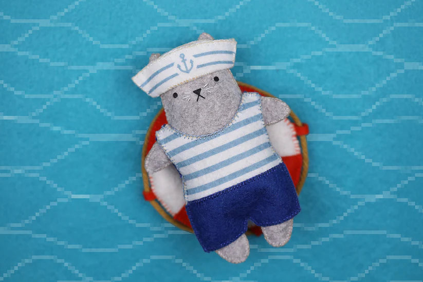 Kiriki Press Sailor Cat Felt Doll Kit
