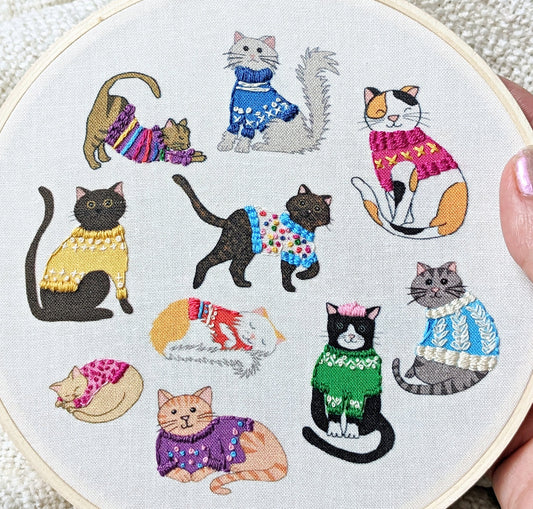 Knitted Bliss Cats in Sweaters
