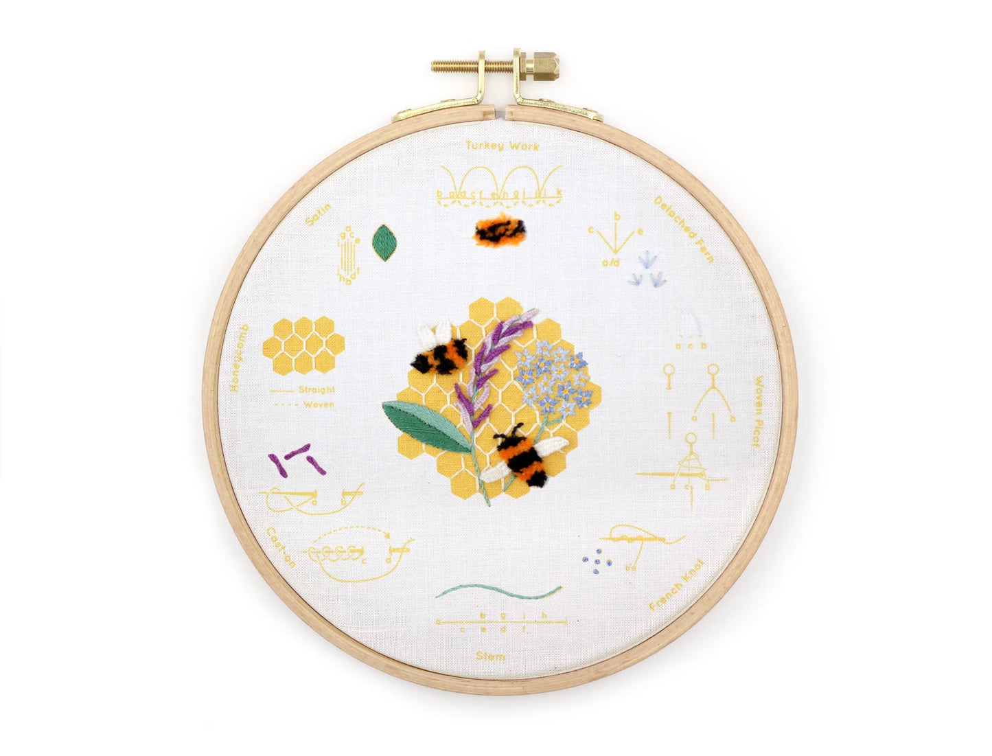 Kiriki Press Honeybees Embroidery Sampler