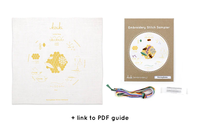 Kiriki Press Honeybees Embroidery Sampler