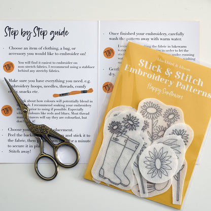 Blackbird & Bloom Stick & Stitch Happy Sunflowers