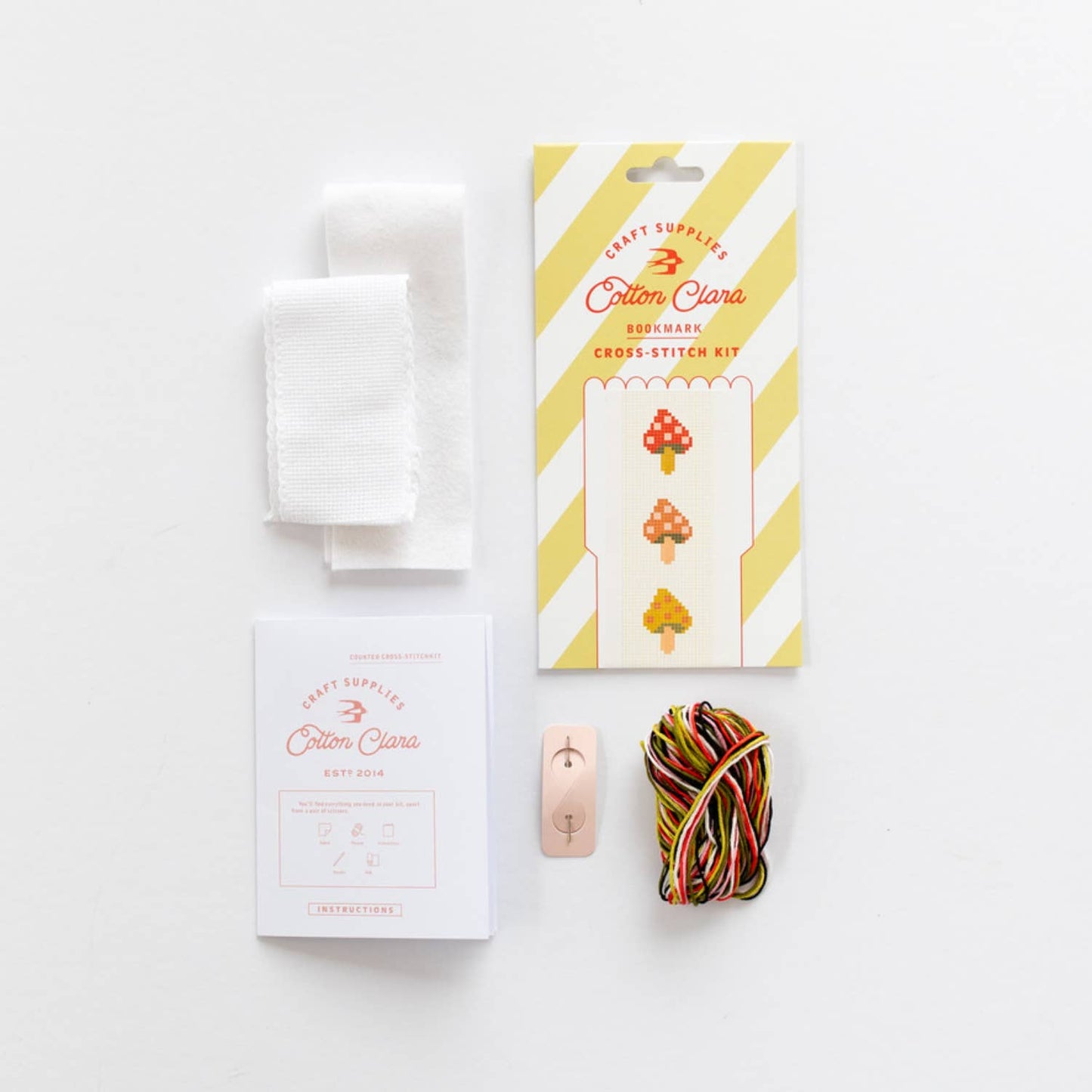 Cotton Clara Tea/Mugs Cross Stitch Bookmark Kit