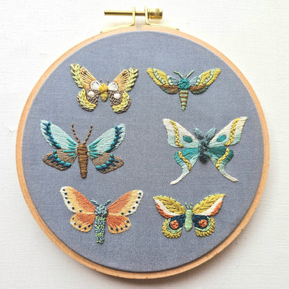 Jessica Long Moth Sampler Embroidery Kit