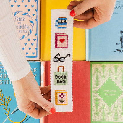 Cotton Clara Bookish Counted Cross Stitch Bookmark Kit