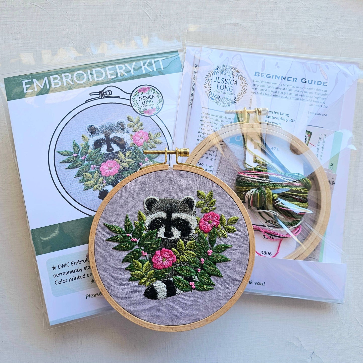 Jessica Long Raccoon Embroidery Kit
