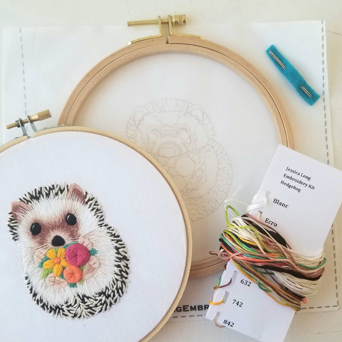 Jessica Long Hedgehog Embroidery Kit