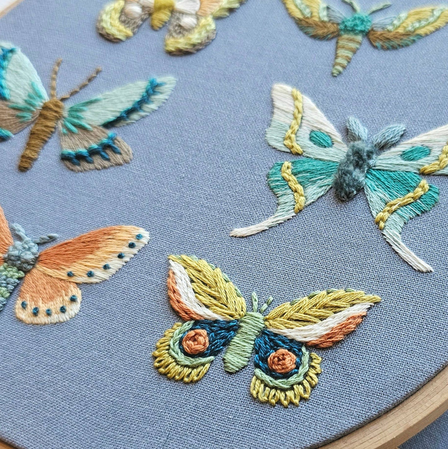Jessica Long Moth Sampler Embroidery Kit