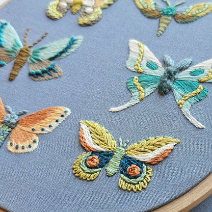 Jessica Long Moth Sampler Embroidery Kit