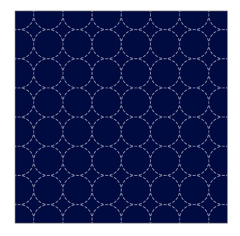 Cosmo Cotton/Linen Sashiko Fabric - Round Connector