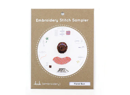 Kiriki Press Floral Bun Embroidery Sampler