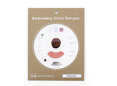 Kiriki Press Floral Bun Embroidery Sampler